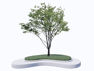 Modern Tree Pool Outdoor Tree Pool Seat 3d model