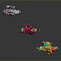 Cosmic Space Exploration Featuring Rocket Planets Astronaut and Stars