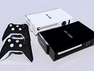 Modern game console 3d model