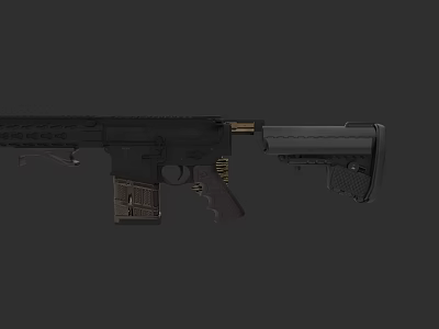 3D Rendered Black Modern Rifle With Magazine Scope And Tactical Design 3d model