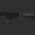 3D Rendered Black Modern Rifle With Magazine Scope And Tactical Design