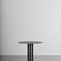 Modern Minimalist Table Chair Set With Metal Frame And Round Tabletop By NeriHu Design
