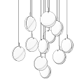 Round Glass Pendant Lights With Gold Metal Accents Warm Illumination Modern Decor Design