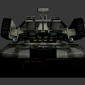 Military Style Camouflage Hovercraft Water Vehicle With Open Deck And Canopy