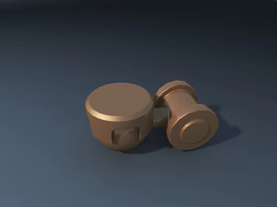 Golden Brass Door Handle With Modern Design For Home Interior Decoration 3d model