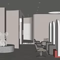 Modern Beauty Hair Salon Interior With Open Space White Decor Hairdressing Chairs And Mirrors