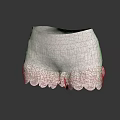 Women's Pink Underwear Featuring Delicate Lace Trim And Knitted Waistband Comfortable Fabric