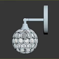 Elegant Home Decorative Accessories With Three Shiny Gemstone Balls On Metal Bar