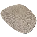Modern Stylish Irregular Shaped Light Brown Rug With Wave Pattern Design 3d model