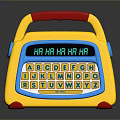 Kids Educational Laptop Toy With Yellow Red Blue Design ABC Keyboard And Laughing Screen