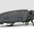 Sci-fi flying vehicle interstellar transport ship spaceship 3d model