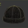 Gray Fabric Hat With Stitched Seam Design Comfortable For Daily Use