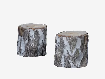 Modern Stool Stump Stool 3d model