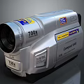 Silver Compact VHS Camcorder Electronic Device With 700x Zoom And Super Extended Feature 3d model