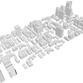 Urban Building Complex Model With Dense Structures And Various Heights