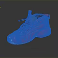 Pink High Top Sneakers With Chunky Sole And Reflective Design For Casual Wear