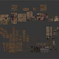 Wooden Boat Components Collection Including Various Wooden Structures And Parts