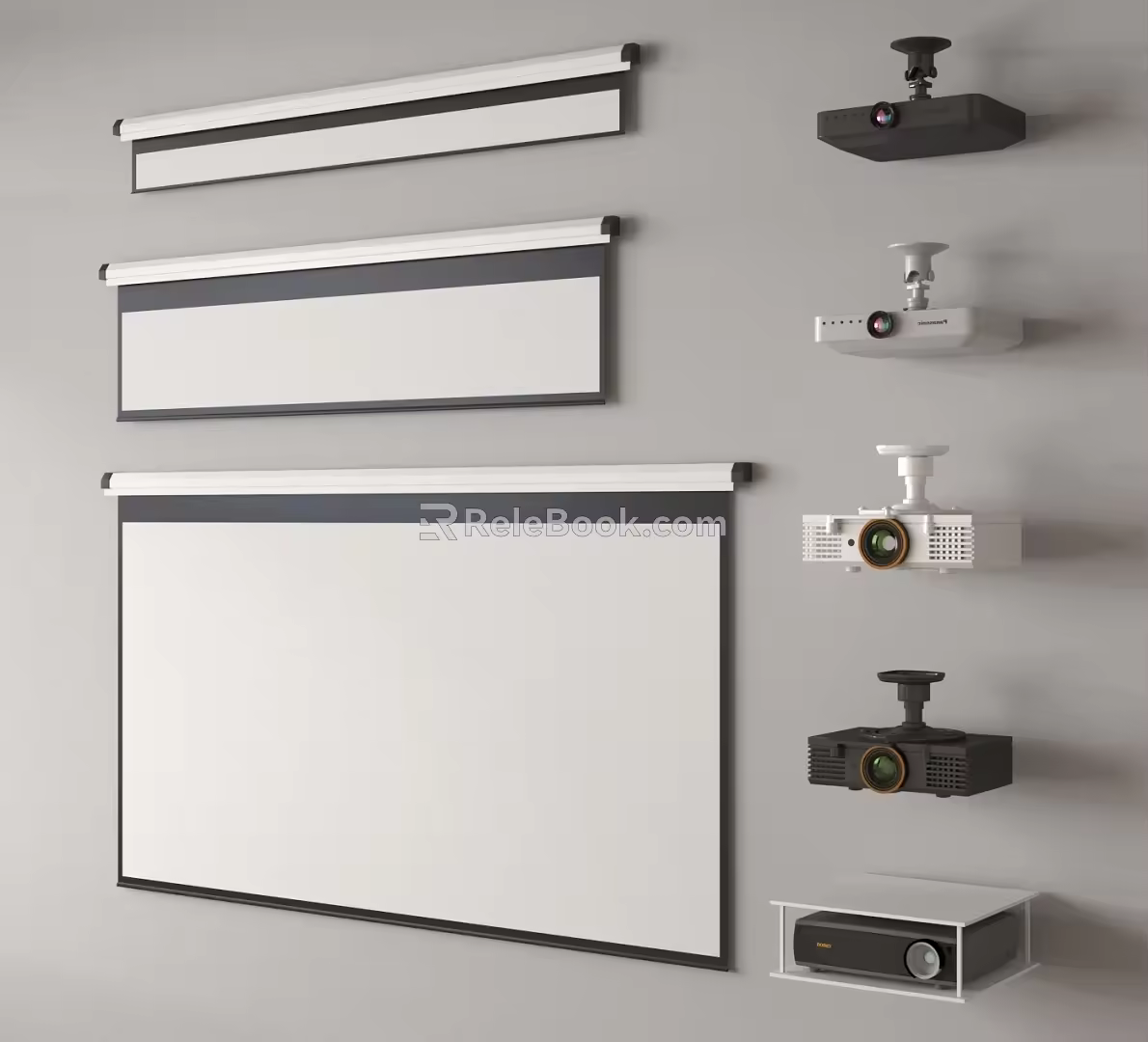 Projection Curtain Other Digital Equipment Projector Projection Curtain Projection Equipment 3d model