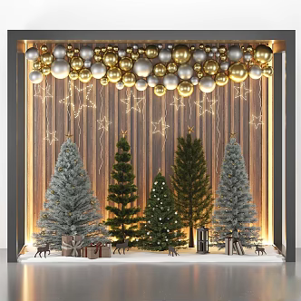 Christmas tree decoration suit 3d model