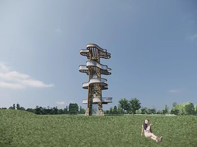 Landscape Tower Watchtower Spirit Fortress 3d model Landscape Tower Watchtower Spirit Fortress 3d model