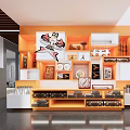 Modern display stand Wenchuang display stand 3d model