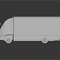 Shiny Silver Box Truck 3D Model With Smooth Metallic Surface And Reflective Finish