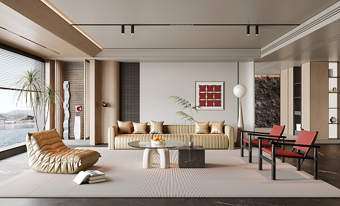 modern living room 3d model