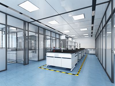 Modern Laboratory Physical and Chemical Room 3d model