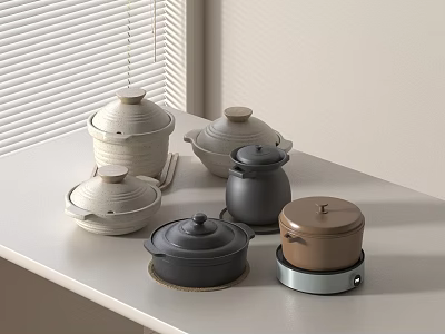 Cookware Pot Casserole 3d model