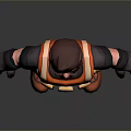 Bearded Man in Orange Vest and Work Pants Standing 3D Character Pose