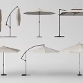 Various Outdoor Patio Umbrella Styles With Cantilever And Crank Lift Mechanisms
