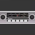 Vintage Electronic Radio Receiver With Classic Knobs Tuning Dial And Retro Style 3d model