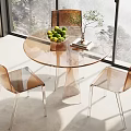 Modern Leisure Table and Chair Negotiation Table and Chair Dining Table and Chair Table and Chair Combination 3d model