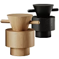 Modern Wooden Side Tables With Light And Dark Color Minimalist Design Style