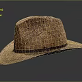 Woven Straw Hat With Wide Brim Natural Texture Brown Summer Casual Accessory