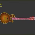 Red Electric Guitar As Daily Living Item With Shiny Reflection On Gray Gradient Background