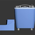 Blue Home Bathtub With Step And Control Panel For Household Use