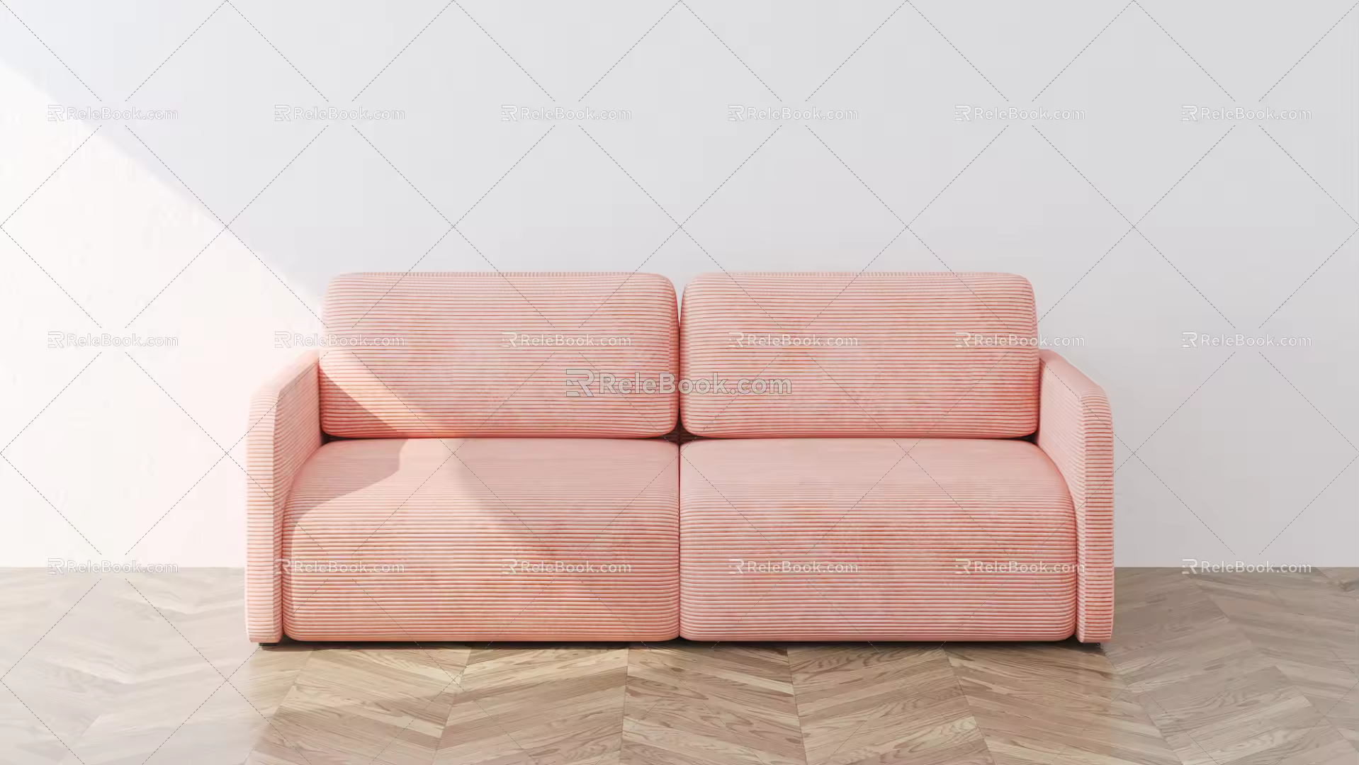 Modern double sofa multiplayer sofa 3d model