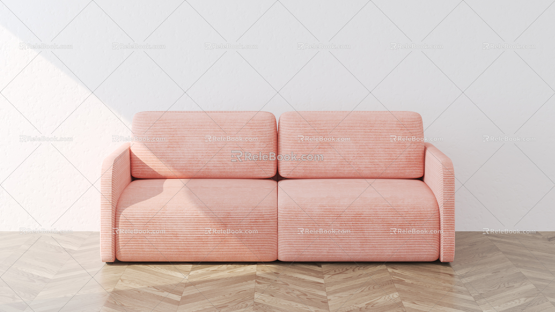 Modern double sofa multiplayer sofa 3d model