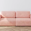 Modern double sofa multiplayer sofa 3d model