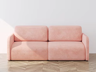 Modern double sofa multiplayer sofa 3d model