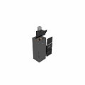 Modern Sleek Black Kitchen Appliances Featuring Refrigerator Microwave And Oven