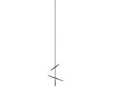 Elegant Minimalist Chandelier With Vertical Suspension Rod And Crossed Light Arms 3d model