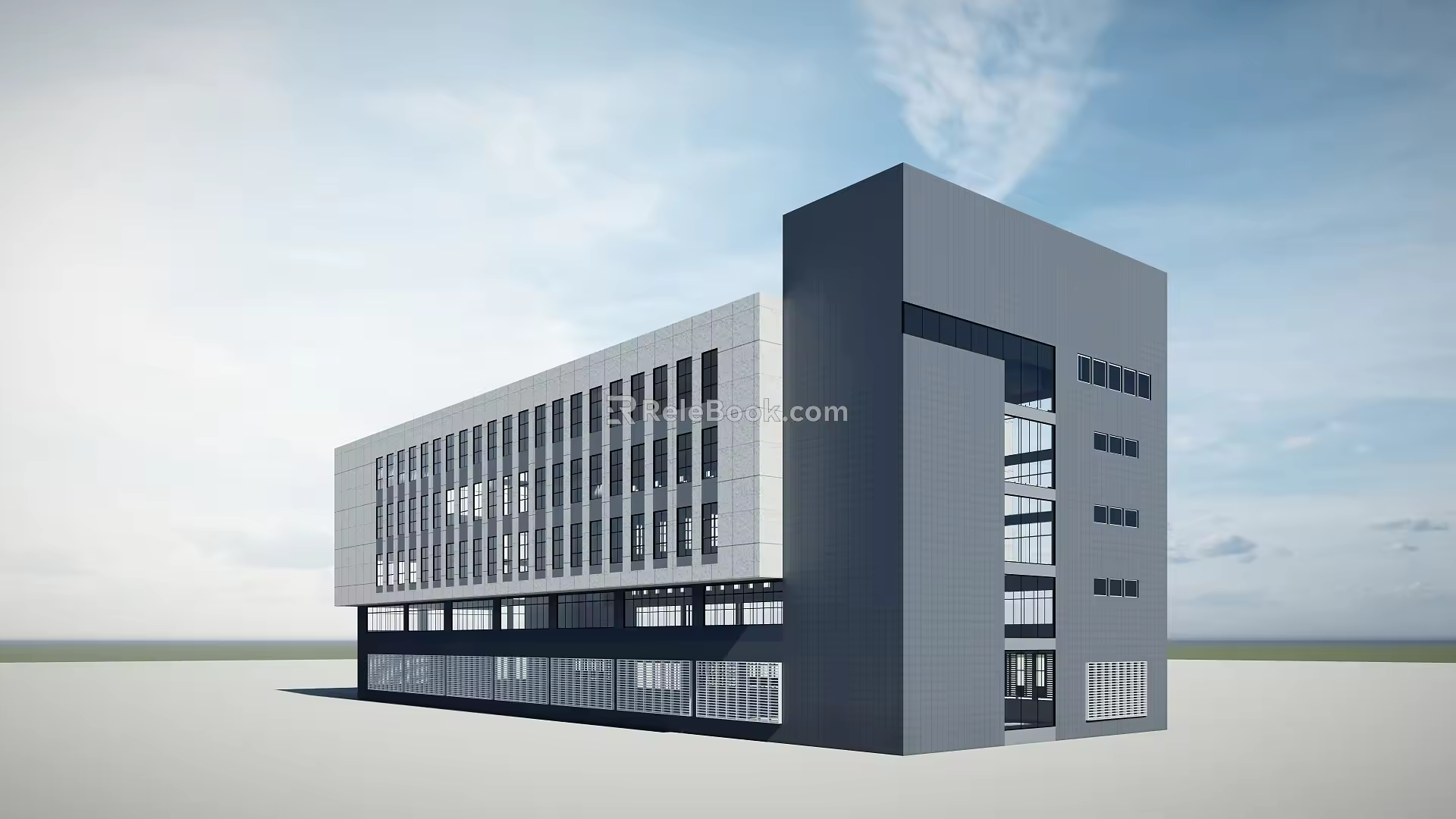 Modern Factory Building Factory Building Dormitory Building 3d model
