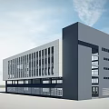 Modern Factory Building Factory Building Dormitory Building 3d model