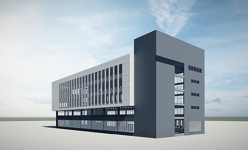 Modern Factory Building Factory Building Dormitory Building 3d model