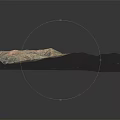 3D Mountainous Terrain Model Featuring Undulating Valleys And Various Colors