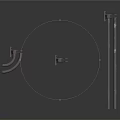 Three Metal Mechanical Equipment Parts With Structural Design And Steel Components