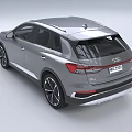 Gray Audi SUV With Modern Sleek Exterior LED Headlights And Alloy Wheels Design