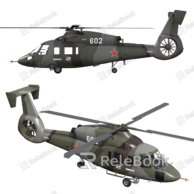 Modern Helicopter Kamov Orca Helicopter Plane model